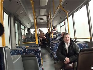 Lindsey Olsen humps her guy on a public bus